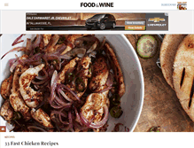 Tablet Screenshot of foodandwine.com
